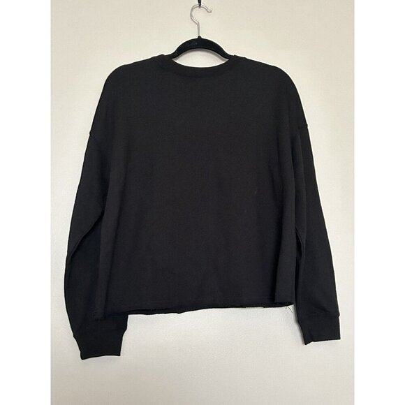 Yellowstone Dutton Ranch Montana Women’s Cropped Sweatshirt Large Black Western - Picture 5 of 5